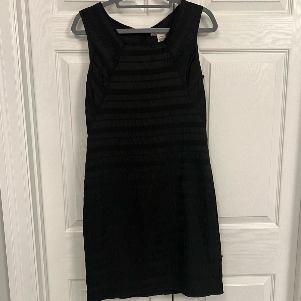 Black Sheath Striped Dress